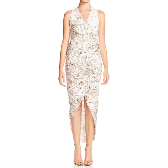 Haute Hippie Dresses & Skirts - Haute Hippie Miranda Faux-Wrap Floral Midi Dress